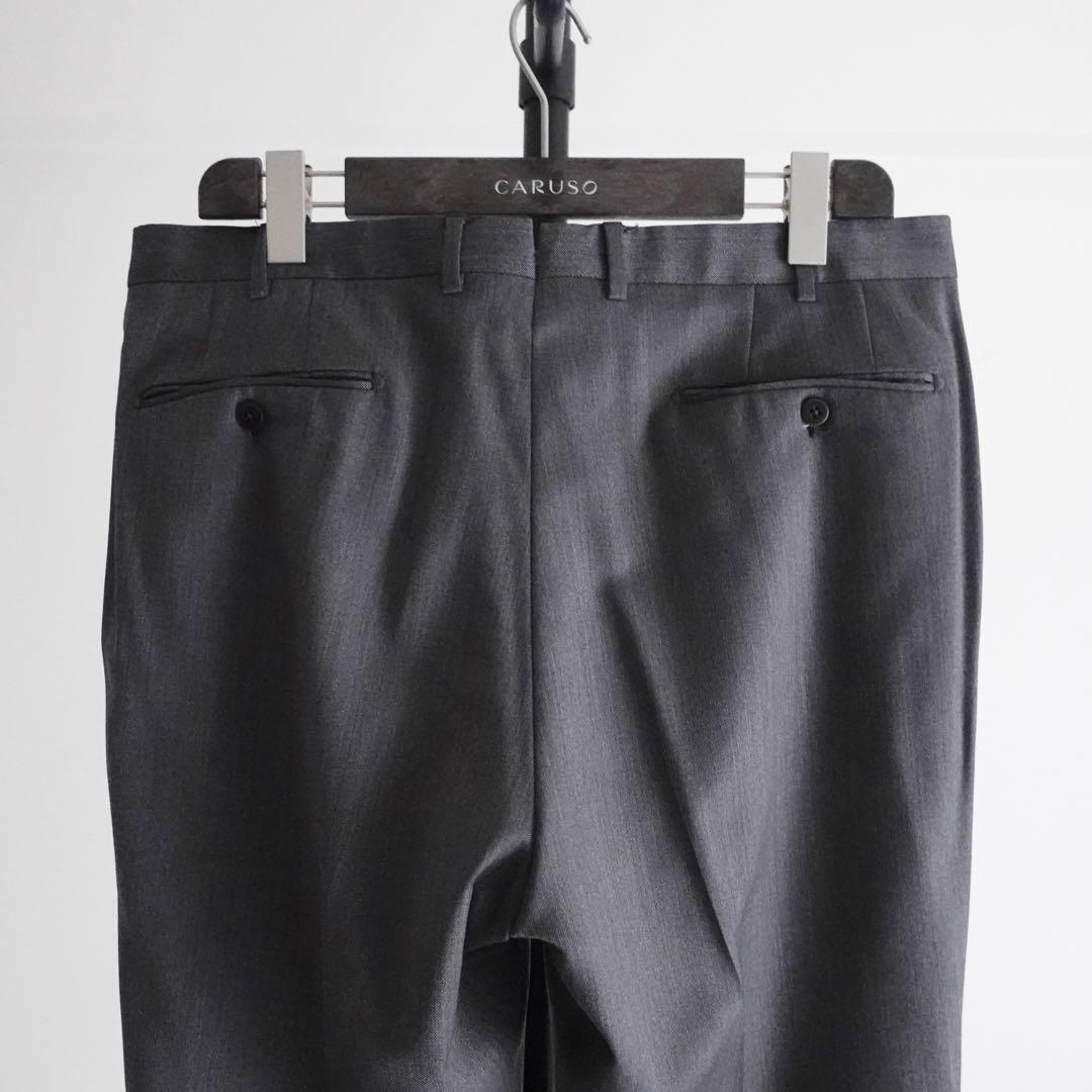 Ermenegirdo Zegna ウールギャバジン　ワイドトラウザーズ　グレー