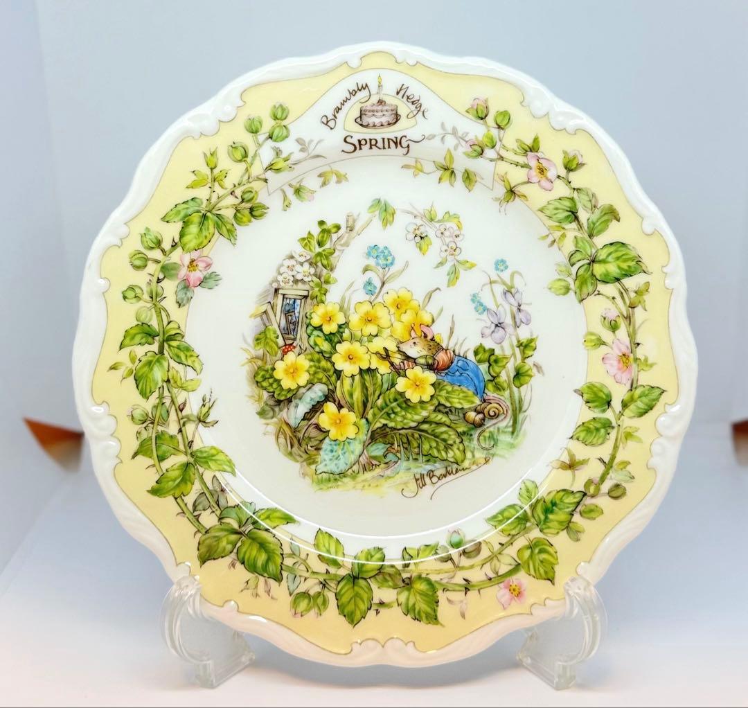 【美品•大皿】ロイヤルドルトン　ブランブリーヘッジ　春夏秋冬プレート大（4枚）