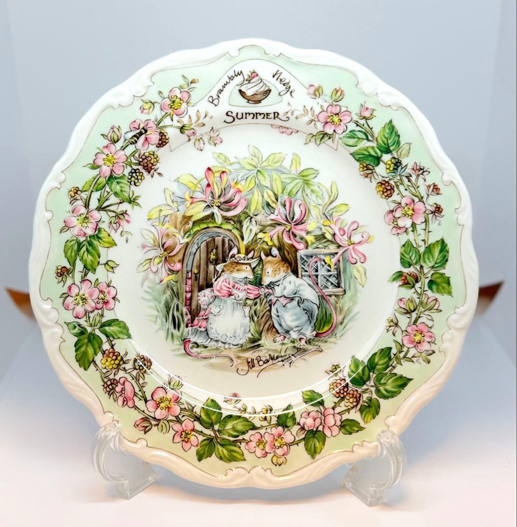 【美品•大皿】ロイヤルドルトン　ブランブリーヘッジ　春夏秋冬プレート大（4枚）