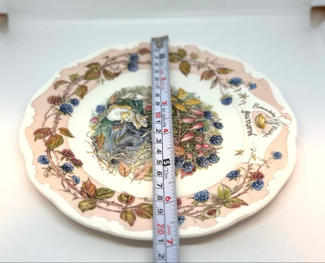 【美品•大皿】ロイヤルドルトン　ブランブリーヘッジ　春夏秋冬プレート大（4枚）