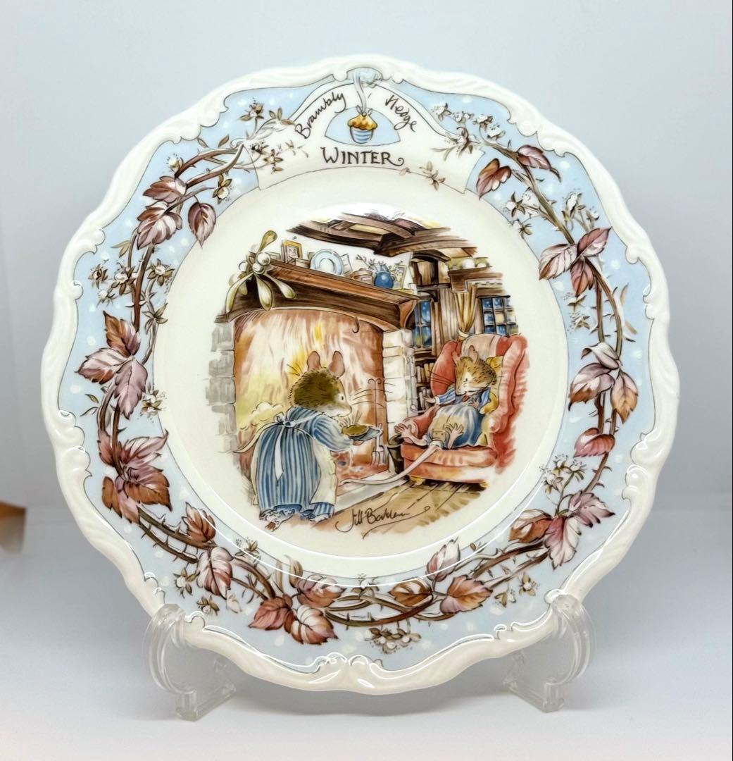 【美品•大皿】ロイヤルドルトン　ブランブリーヘッジ　春夏秋冬プレート大（4枚）