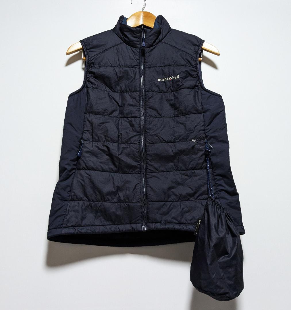 極美品 モンベル 最新／秋冬 ストレッチ U.L.サーマラップベスト 中綿ベスト