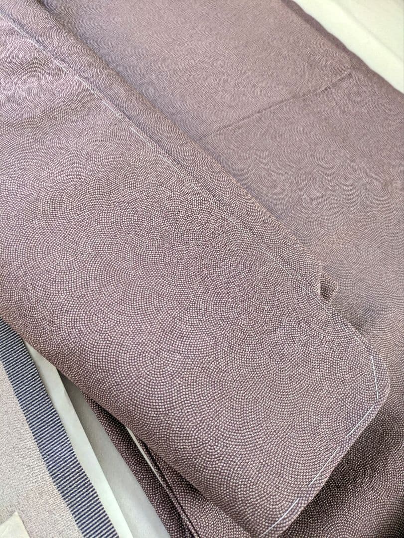 正絹鮫小紋両面染め袷お仕立て上がり、正絹西陣織織元帯屋捨松八寸名古屋帯