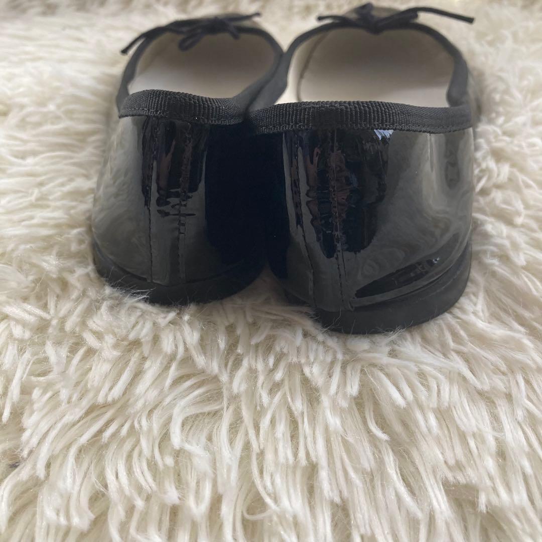 repetto レペット 24.5 39 エナメル バレエ サンドリオン 黒