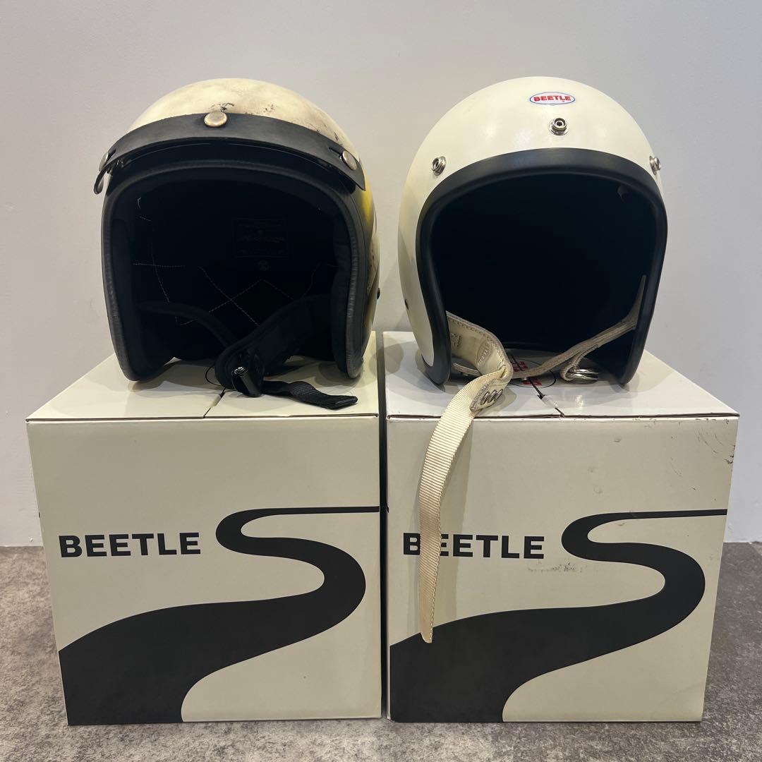 ジェットヘルメット　エイジング加工　ペイント　ハーレー、チョッパー好きに