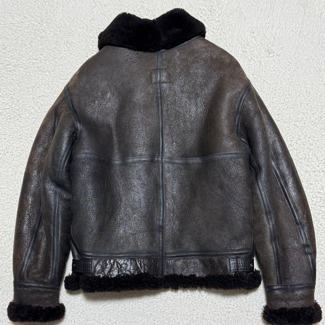 AVIREX アヴィレックス B-3 ムートンフライトジャケット ブラック 36