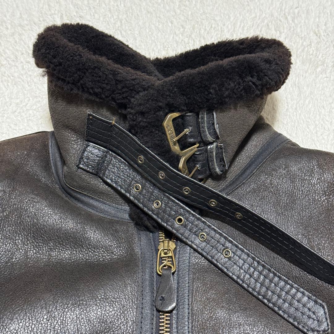 AVIREX アヴィレックス B-3 ムートンフライトジャケット ブラック 36