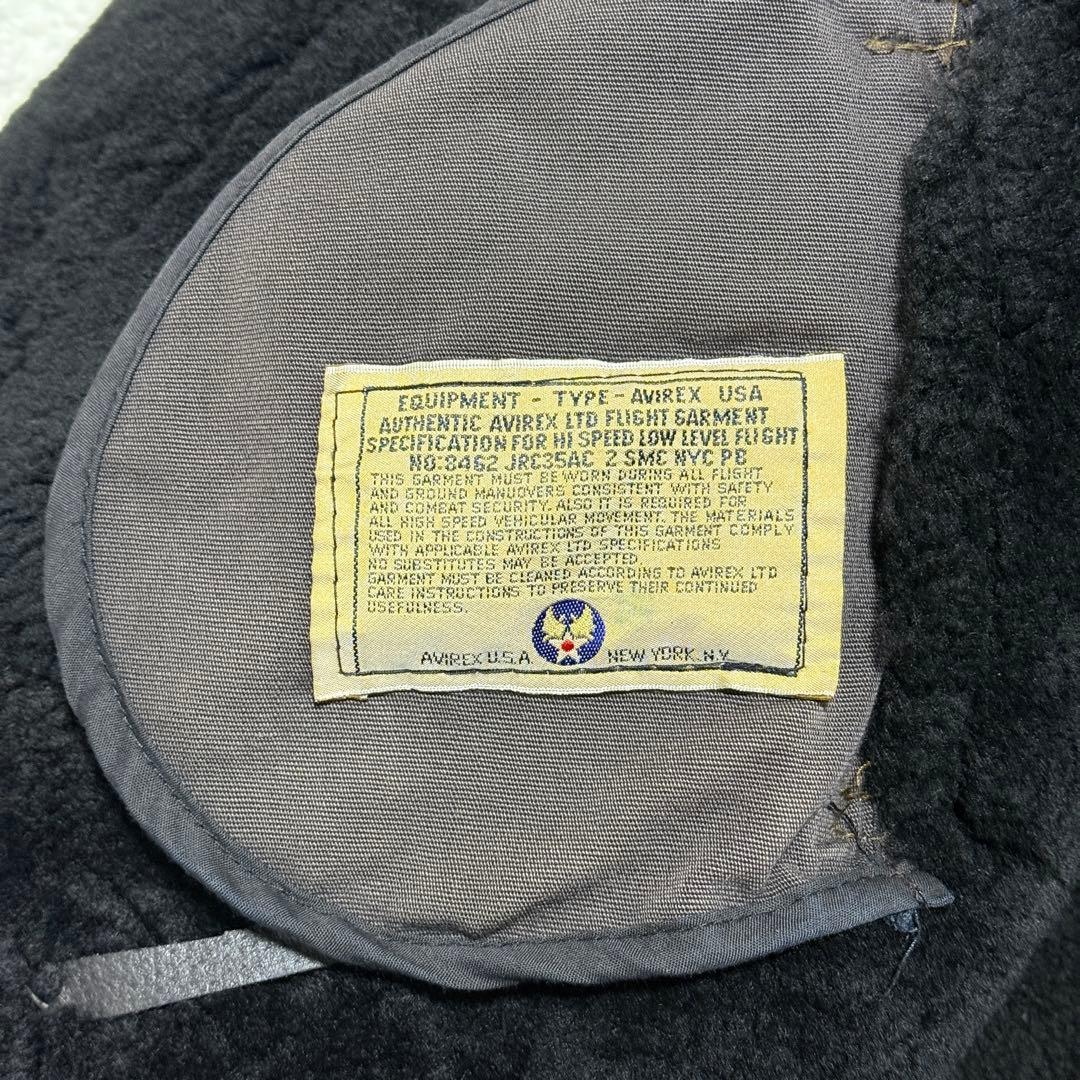 AVIREX アヴィレックス B-3 ムートンフライトジャケット ブラック 36