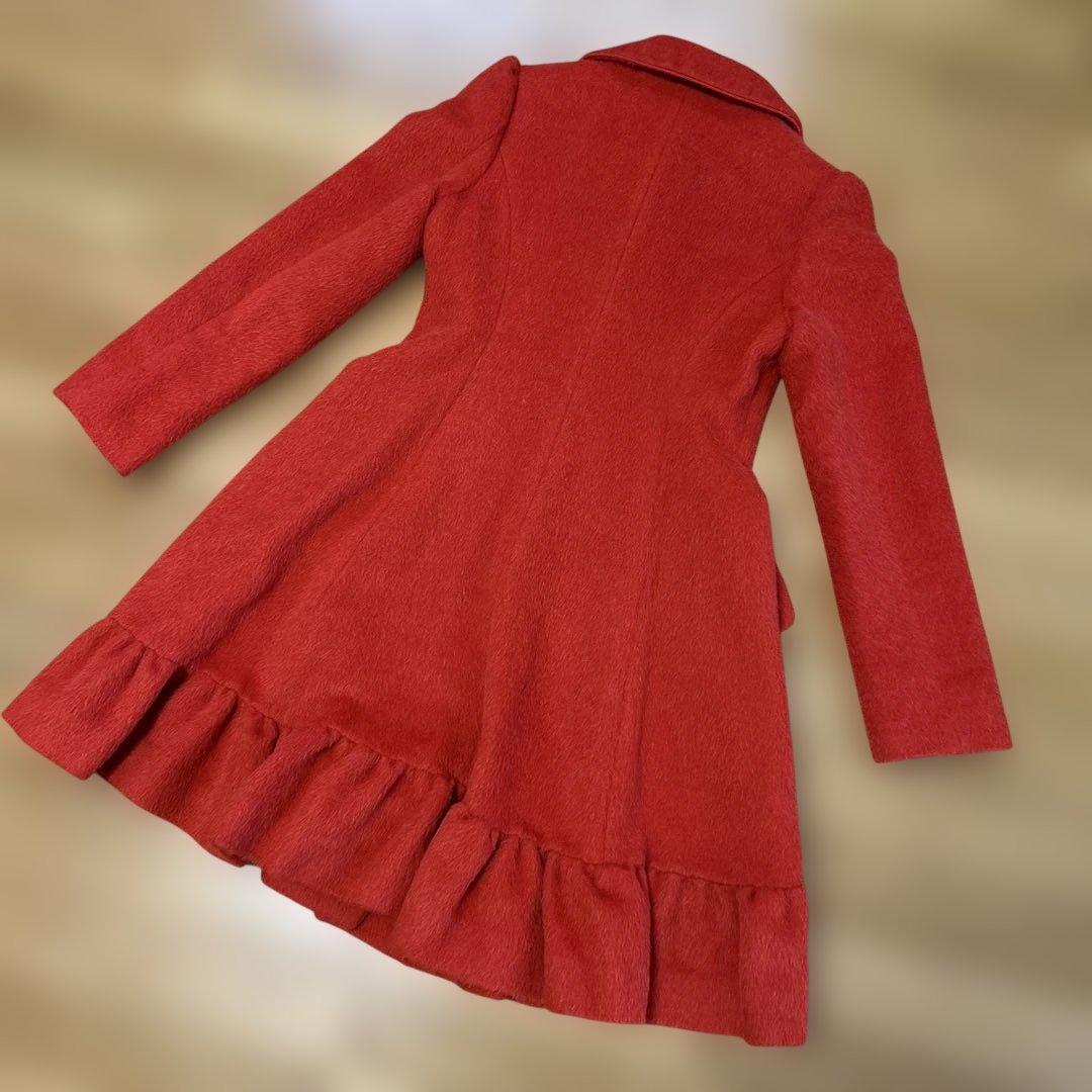 DOLLY GIRL BY ANNA SUI アナスイ　フリルレッドロングコート