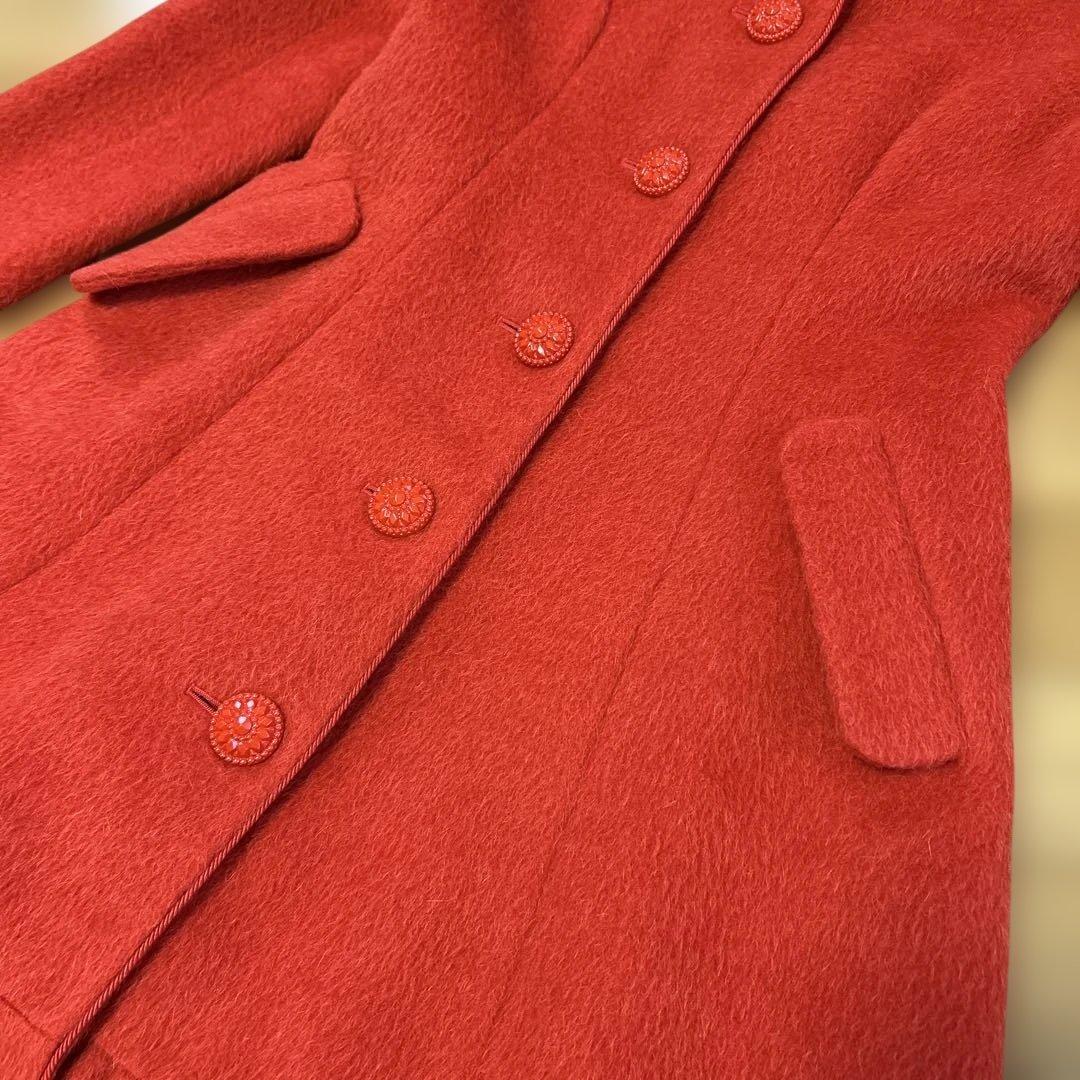 DOLLY GIRL BY ANNA SUI アナスイ　フリルレッドロングコート