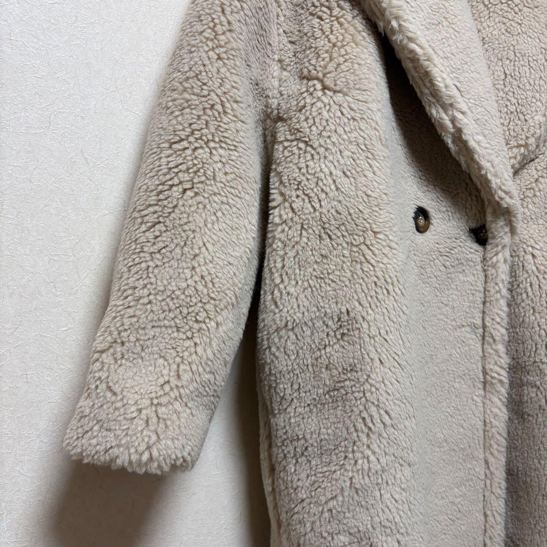 極美品 エルフランクELFRANK オーバーサイズフェイクファーボアコート