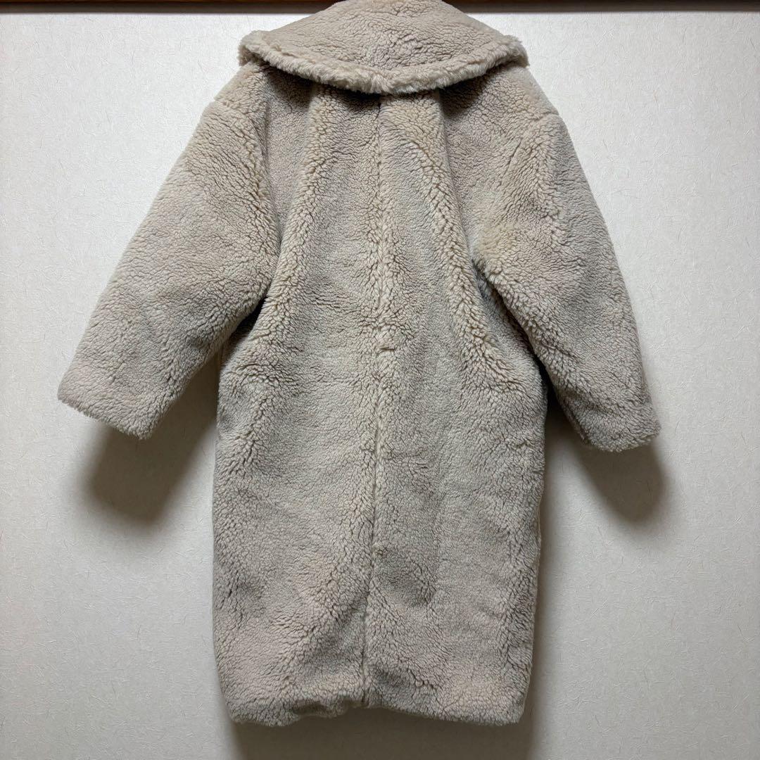 極美品 エルフランクELFRANK オーバーサイズフェイクファーボアコート