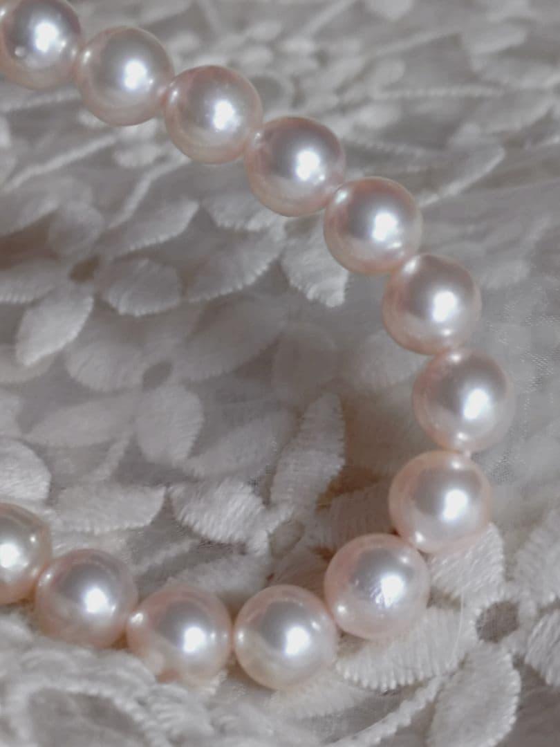 あこや真珠 ネックレス ピンク系 アコヤ真珠 パールネックレス