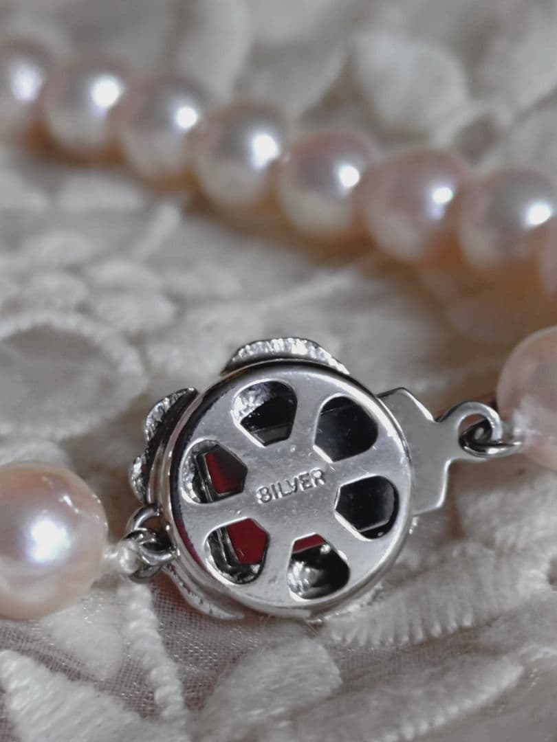 あこや真珠 ネックレス ピンク系 アコヤ真珠 パールネックレス