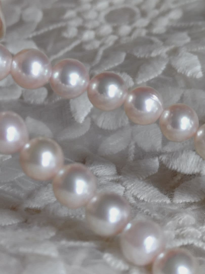 あこや真珠 ネックレス ピンク系 アコヤ真珠 パールネックレス