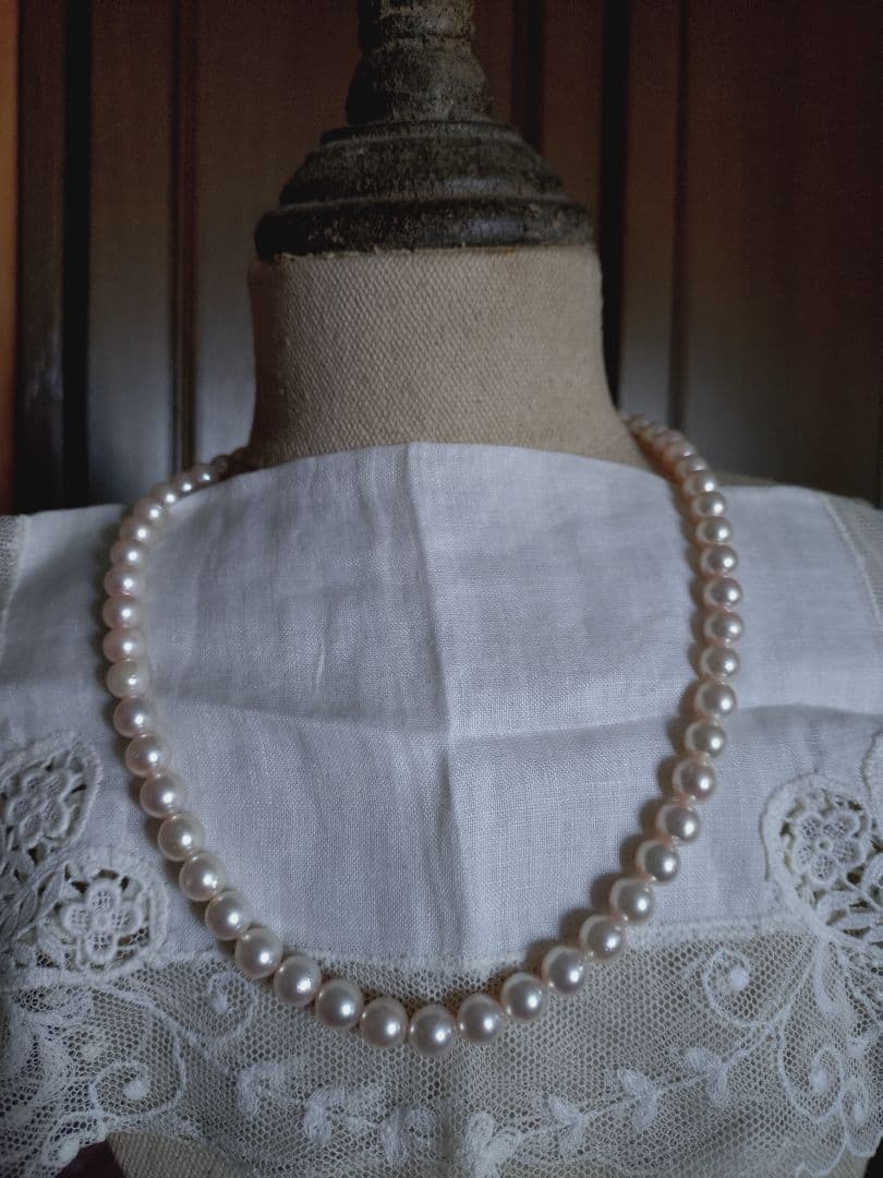 あこや真珠 ネックレス ピンク系 アコヤ真珠 パールネックレス