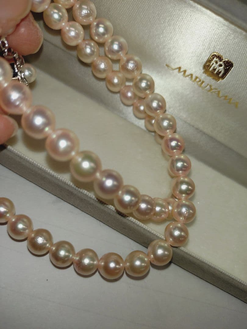 あこや真珠 ネックレス ピンク系 アコヤ真珠 パールネックレス