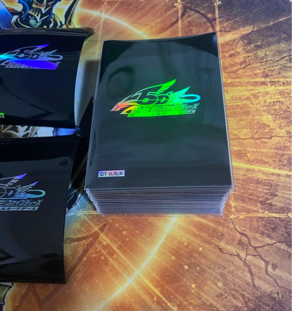 遊戯王 スリーブ 5ds 黒 ブラック ロゴ