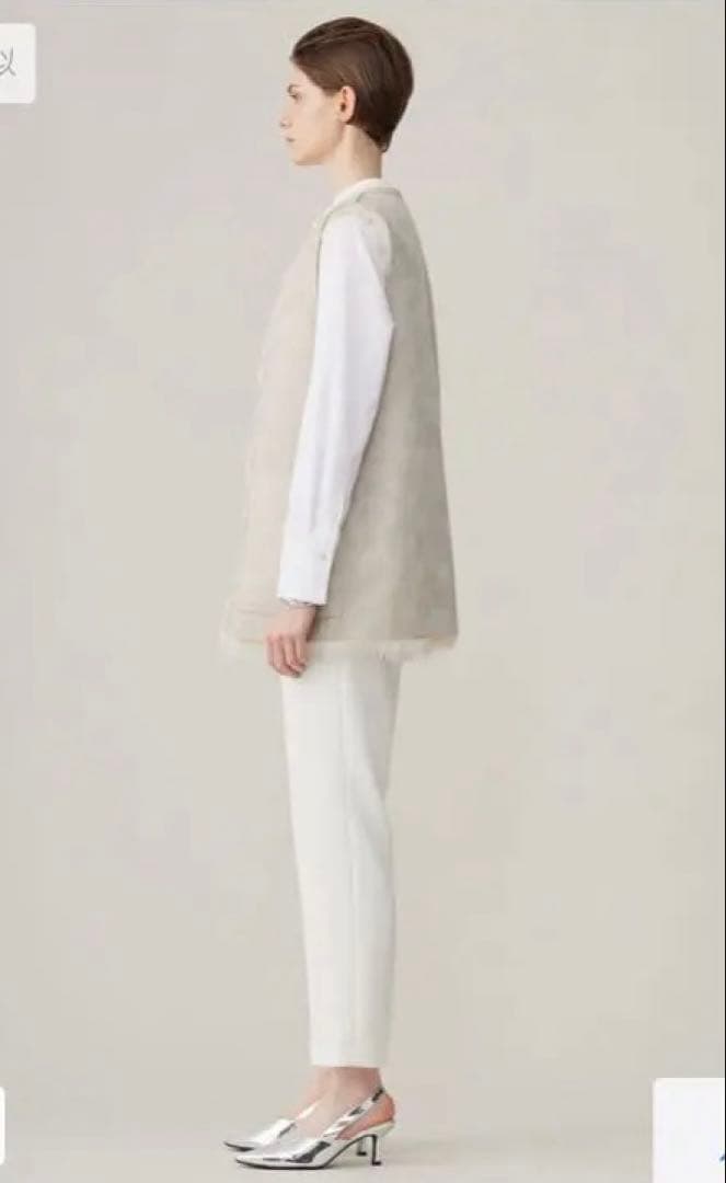 ジレ　ファー　スエード　リバーシブル　エコフォックス　ICB