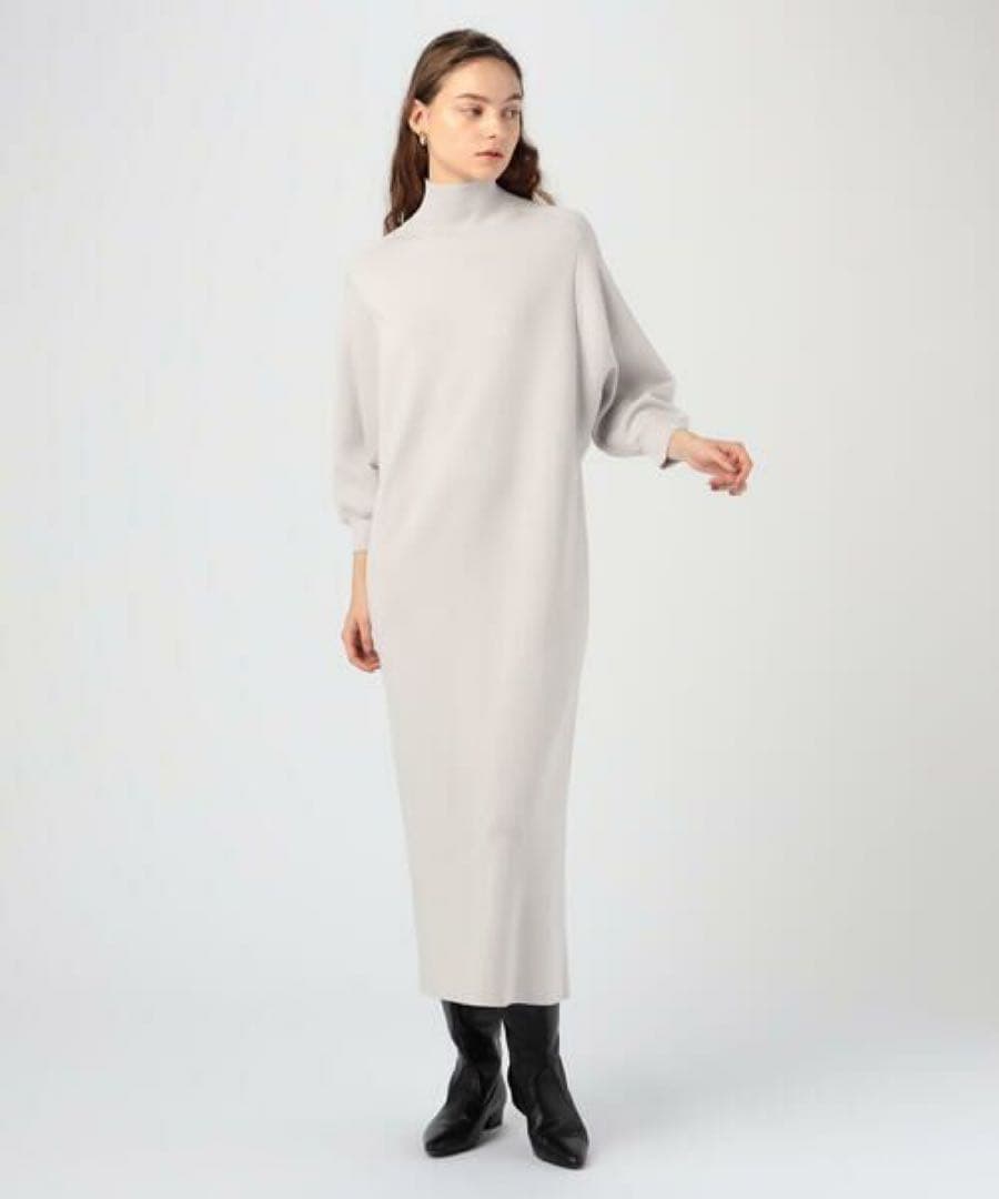 極美品☆Ballsey バウンススムースハイネックワンピース　ボールジィ　7分袖