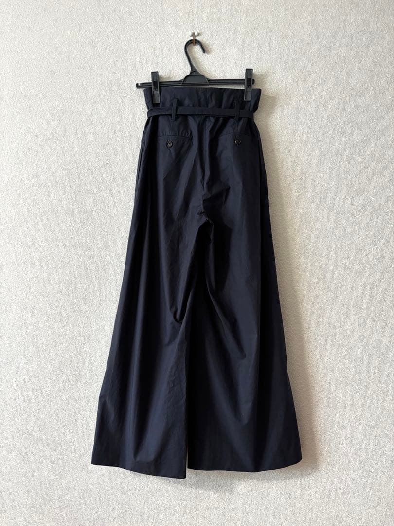 マックスマーラ　ハイウエスト　ワイドパンツ　ネイビー　36