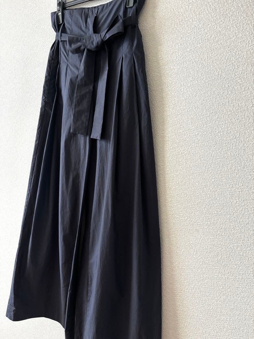 マックスマーラ　ハイウエスト　ワイドパンツ　ネイビー　36