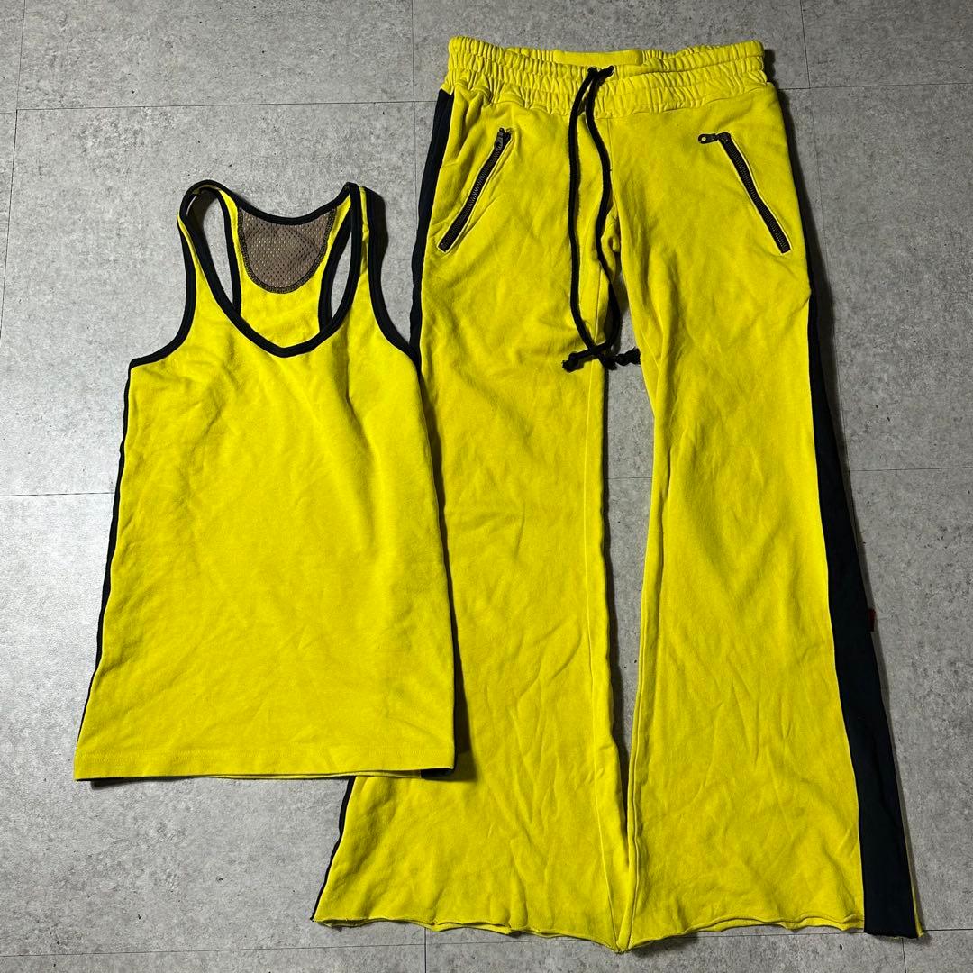 ルグランブルー　L.G.B フレアパンツ タンクトップ セット イエロー