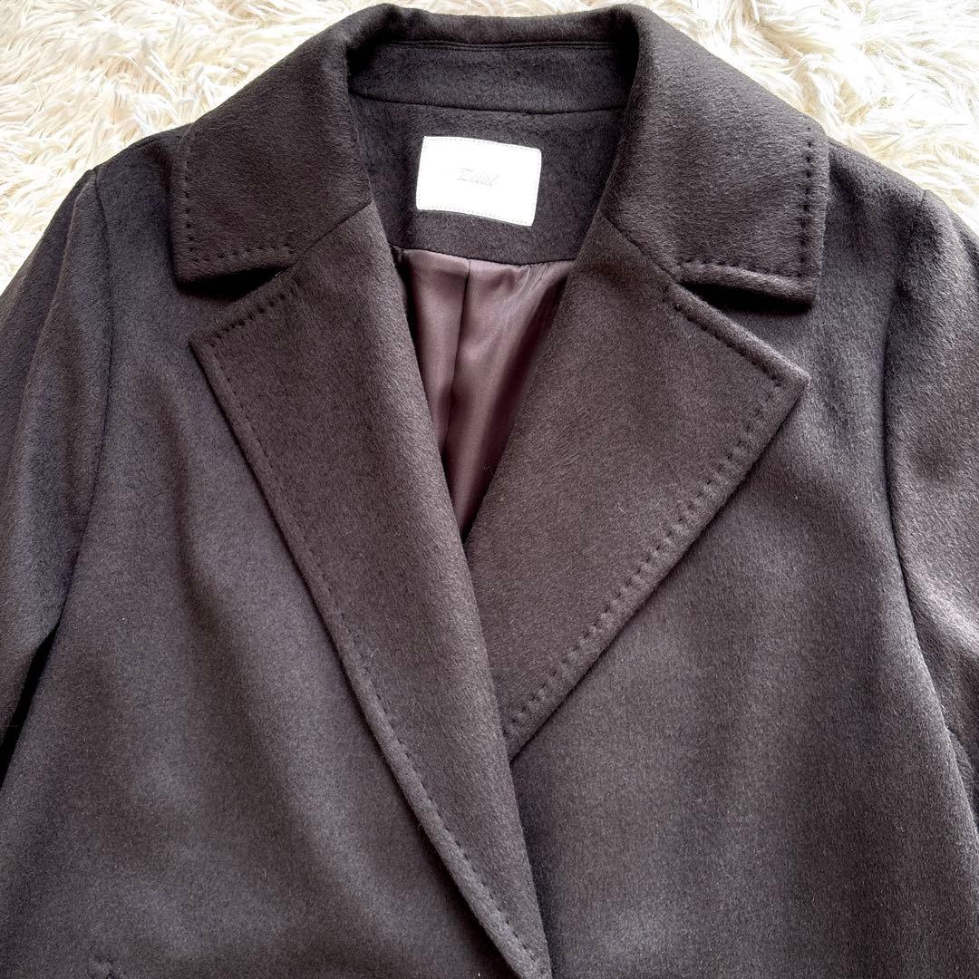 新品✨15号 3L ゼルーラ アンゴラ ウール ロングコート カーキ ゆったり