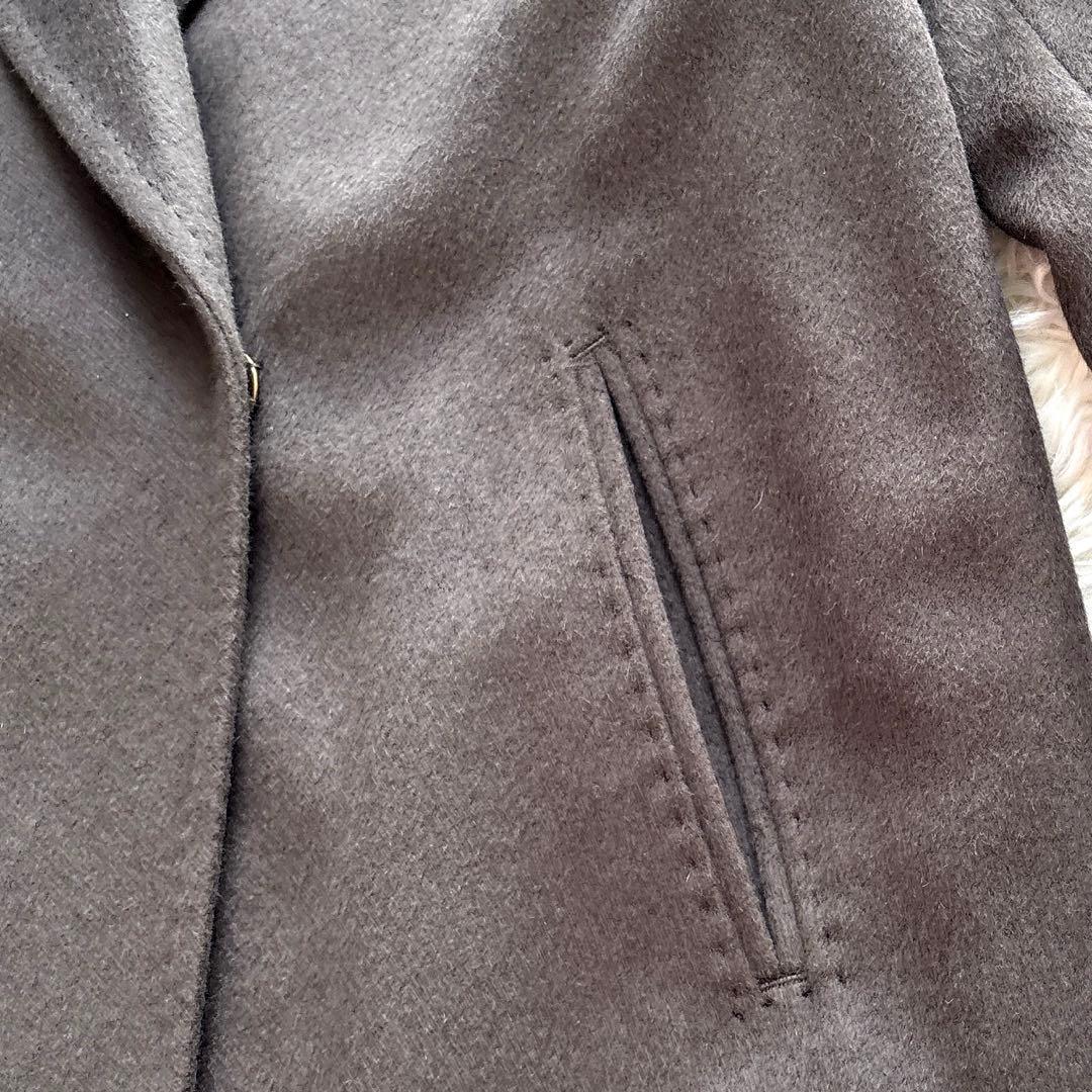 新品✨15号 3L ゼルーラ アンゴラ ウール ロングコート カーキ ゆったり