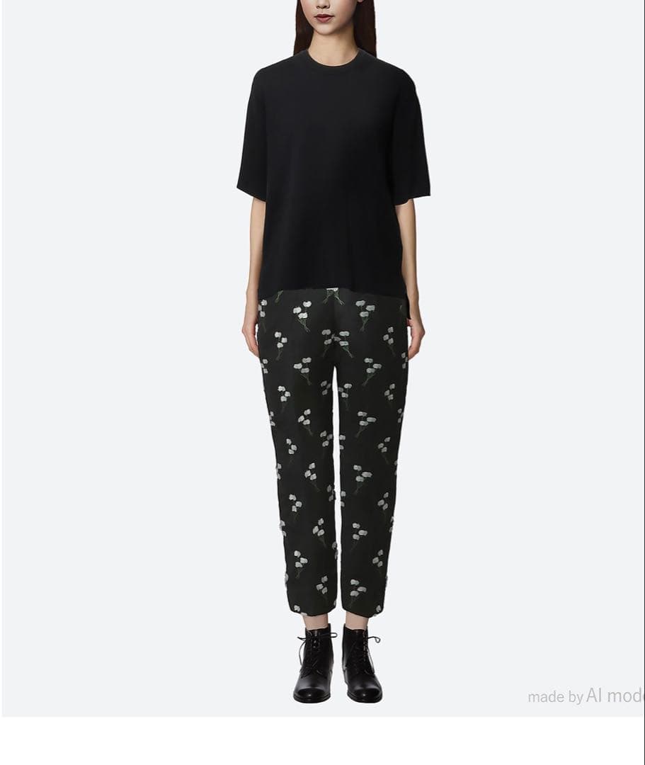 LOEFF ロエフ　ワタスゲ ジャカードクロップドパンツ