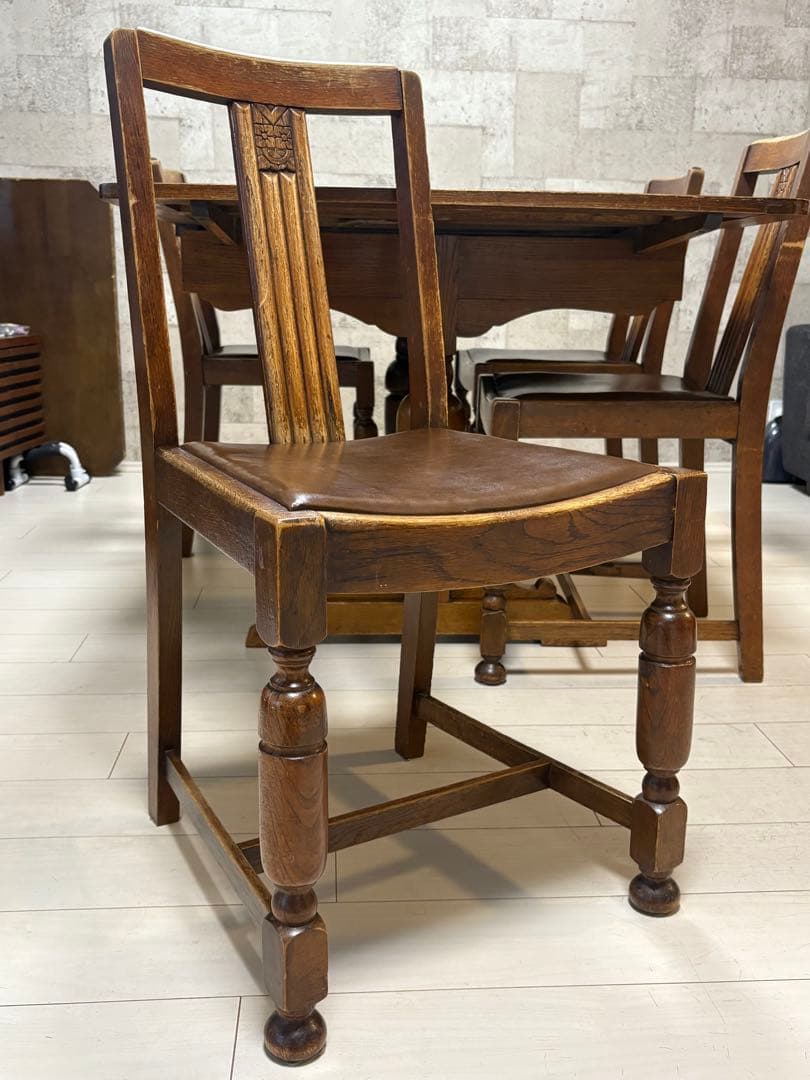 【5/5】イギリスアンティークダイニングチェア(1脚分)テーブル＆椅子3脚は別売