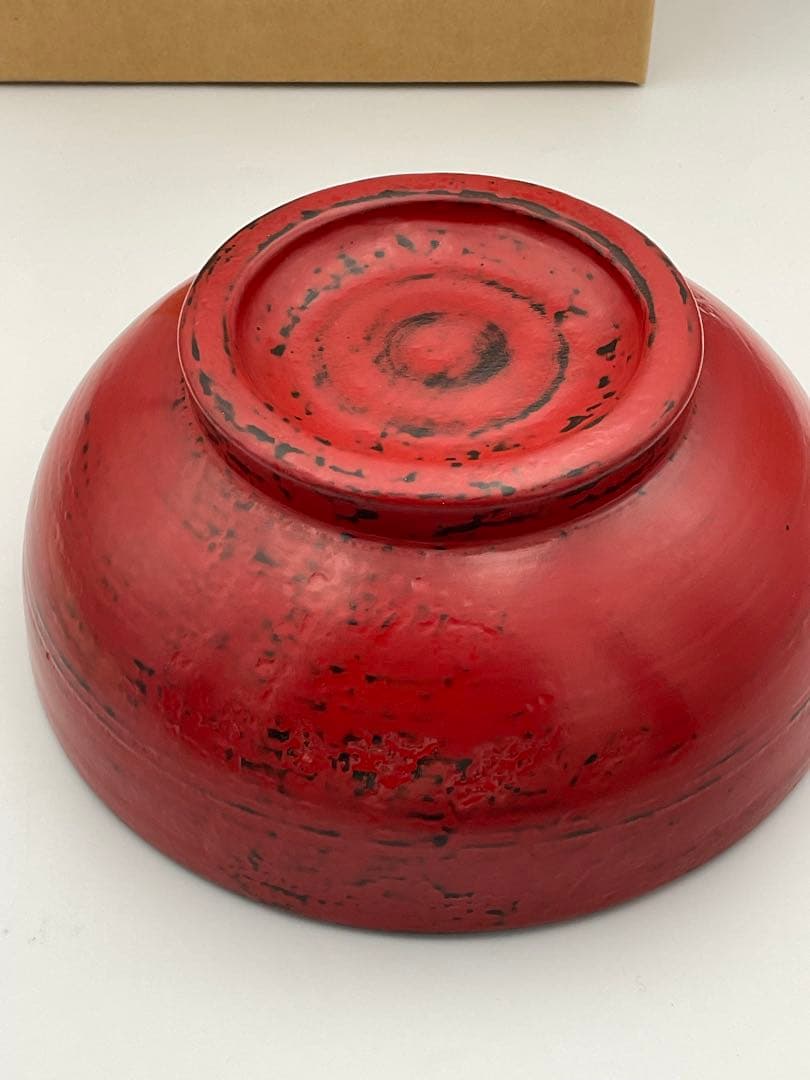 川勝英十津　桐赤鉢　作家　漆器