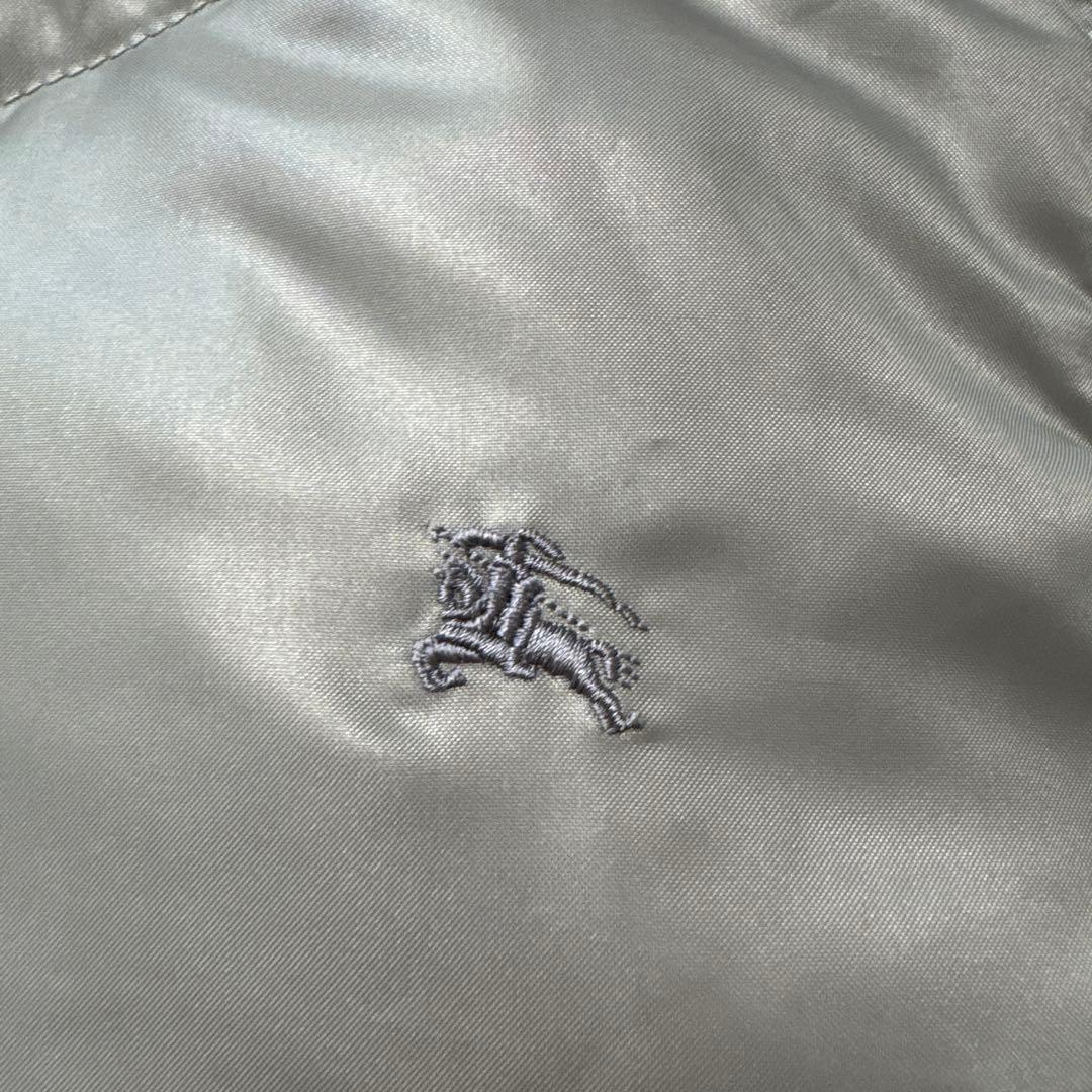 極美品 バーバリーブラックレーベル ダウンベスト フード取り外し可 グレー M