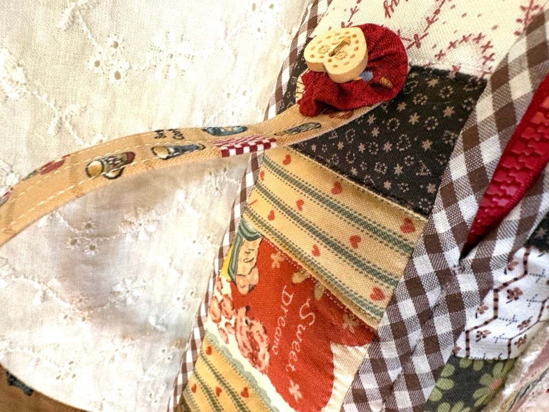 カントリー　mimi&pinkle ミミ&ピンクル　パッチワークバニティポーチ