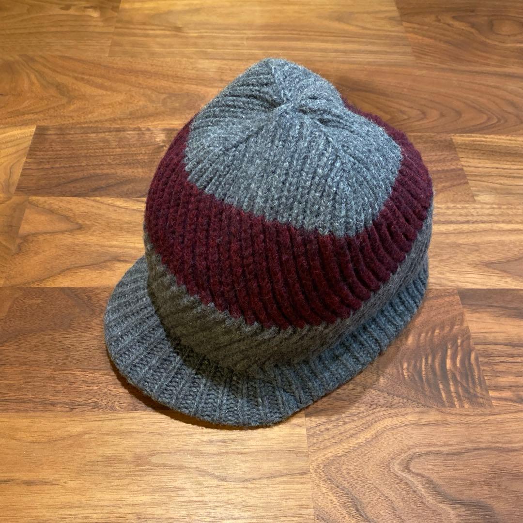 Patagonia ニット帽 グレー・バーガンディ