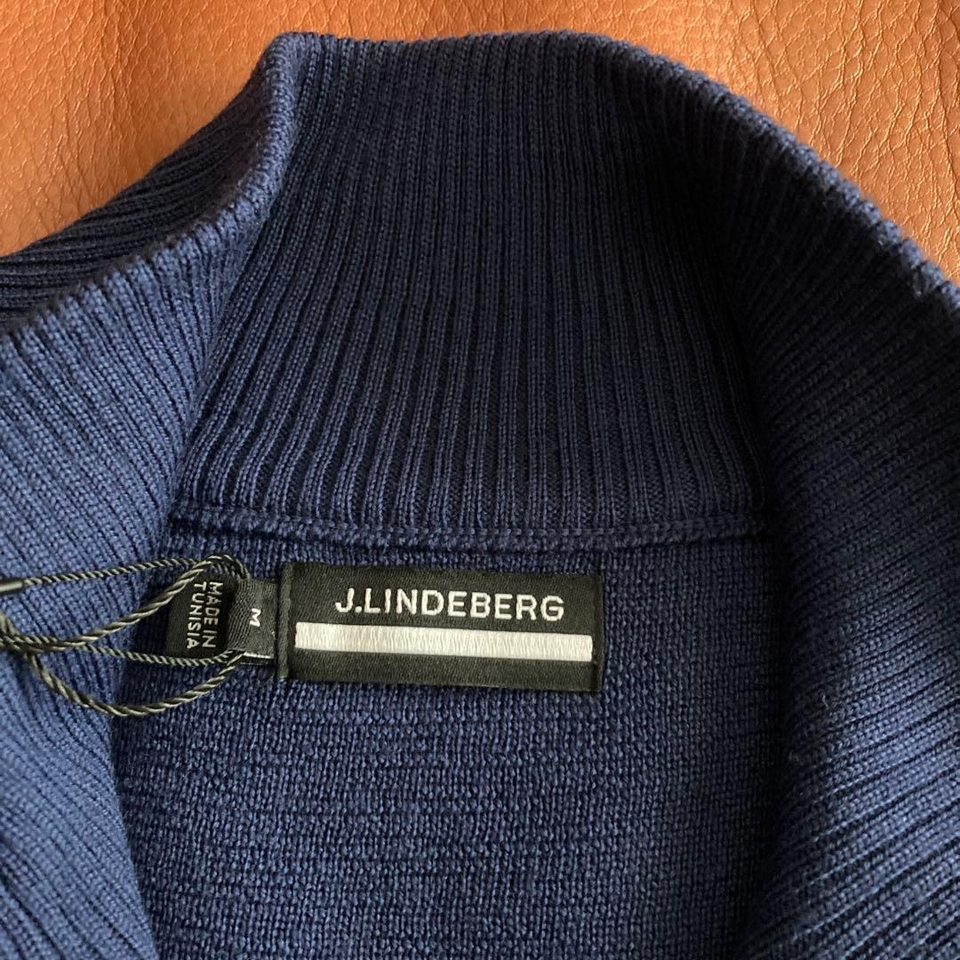 【新品】J.LINDEBERG ゴルフセーターハーフジップアップM(46) 秋冬