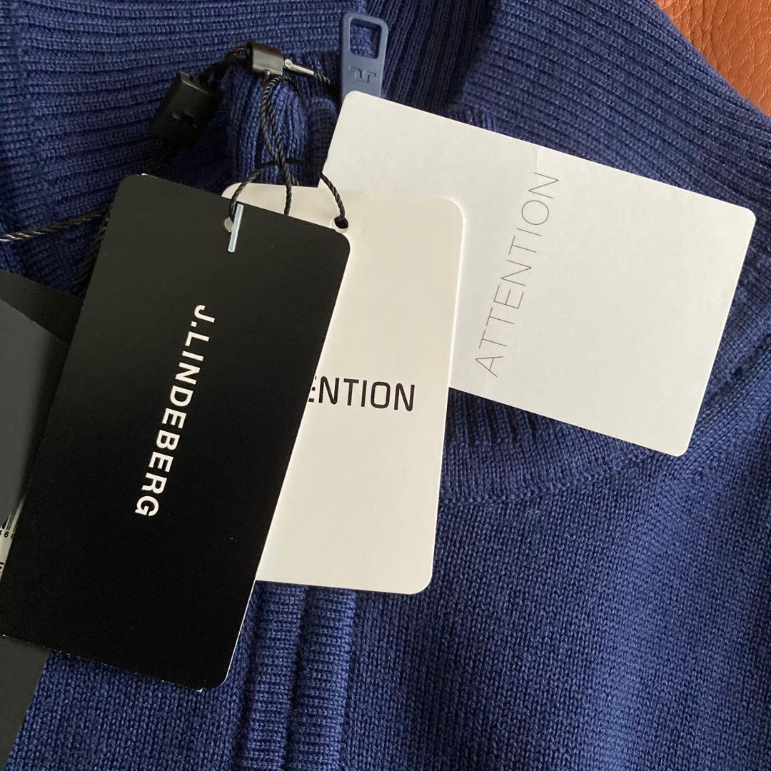 【新品】J.LINDEBERG ゴルフセーターハーフジップアップM(46) 秋冬