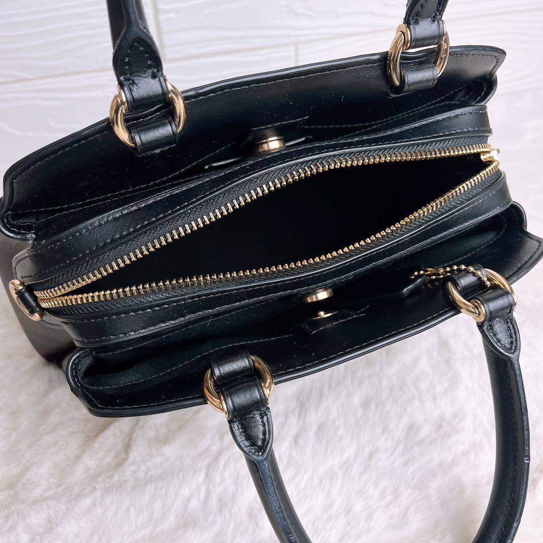 極美品☆COACHコーチ 2wayショルダーバッグ ブラウン レザー