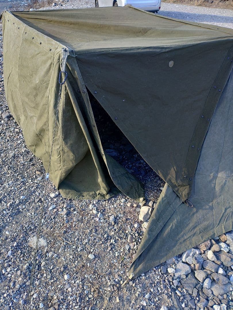 USパップテント　幕3枚セット　オリジナルカスタム＆マットレス、蚊帳セット無加工