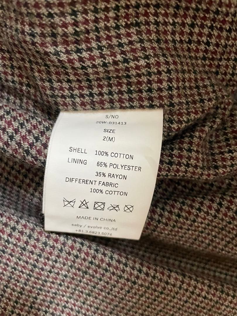 【美品】saby/OILD JACKET -British Millerain-