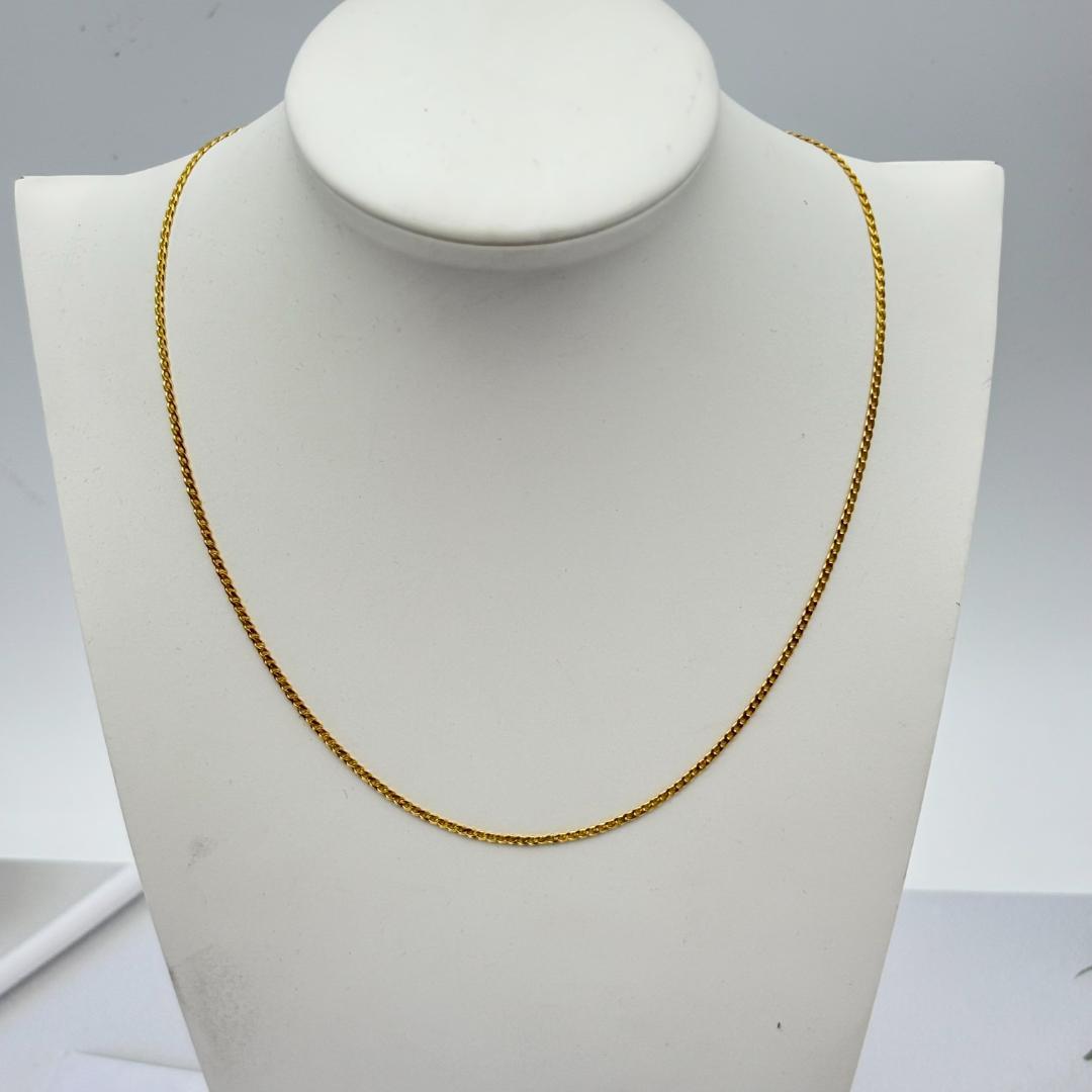 K18ゴールド ツイストチェーン喜平ネックレス 約45cm