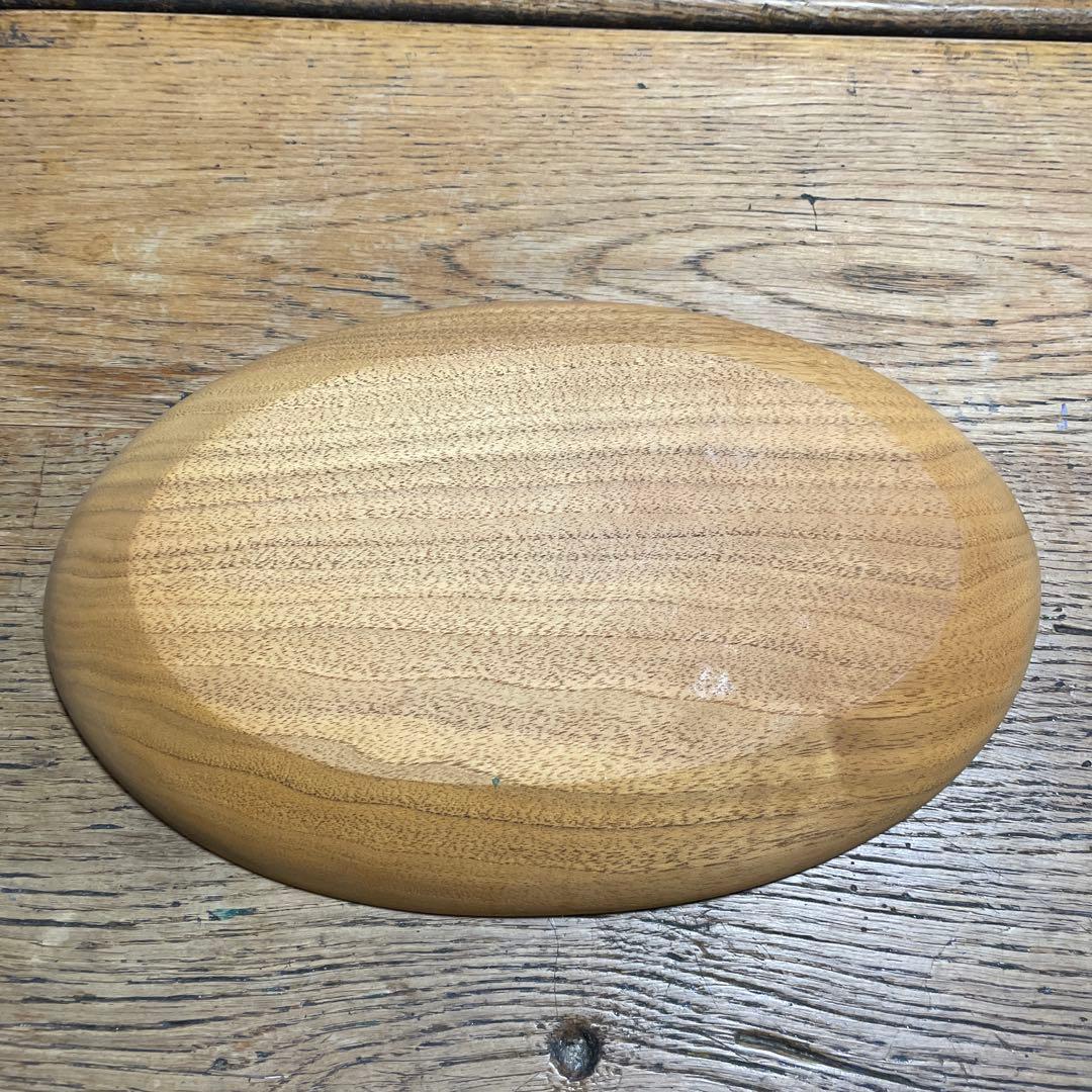 作家　高塚和則　木製楕円形皿 大きめ くるみ