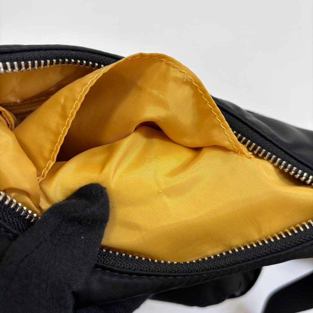 美品　アニエスベー　ショルダーバッグ　ロゴ　ナイロン　黒