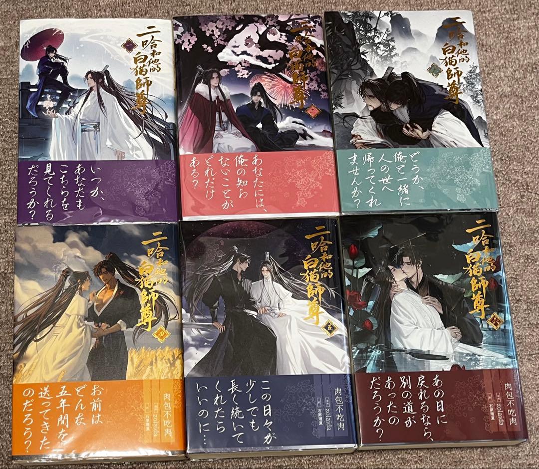小説「二哈和他的白猫師尊」 (ハスキーとかれのしろねこしずん) 1〜6巻セット