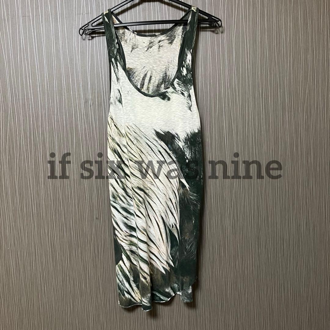 【名作・美品】if six was nine 総柄 フェザー タンク