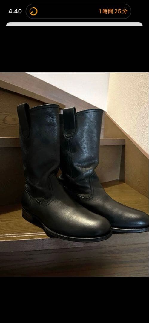 n.d.c. made by hand 本革ブーツ 39 黒　箱、袋付き