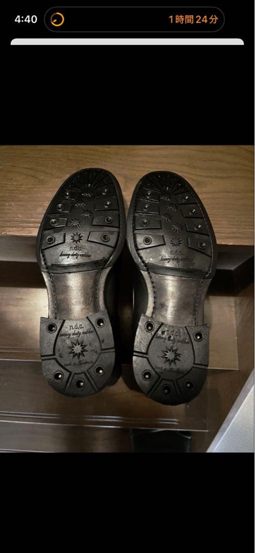 n.d.c. made by hand 本革ブーツ 39 黒　箱、袋付き