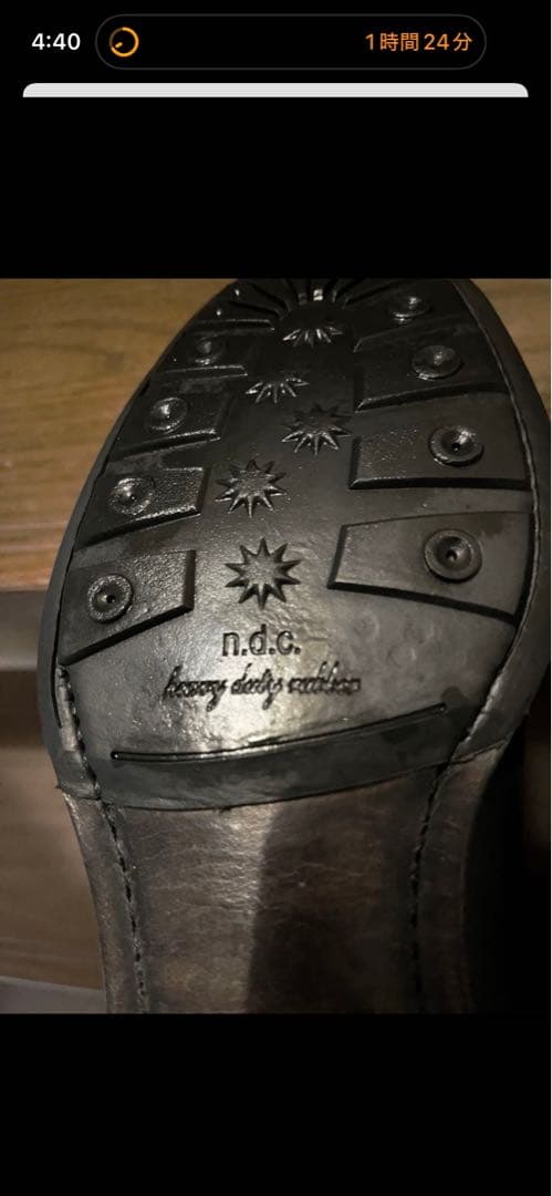 n.d.c. made by hand 本革ブーツ 39 黒　箱、袋付き