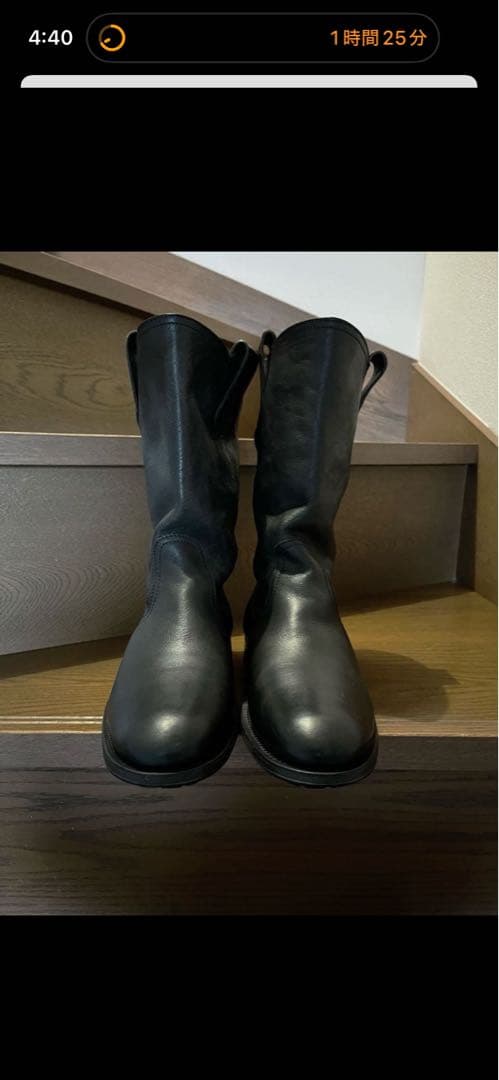 n.d.c. made by hand 本革ブーツ 39 黒　箱、袋付き