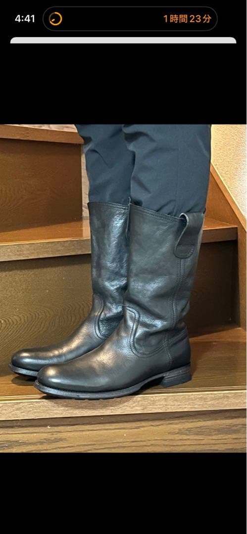 n.d.c. made by hand 本革ブーツ 39 黒　箱、袋付き